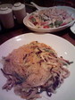焼きビーフンとサラダ